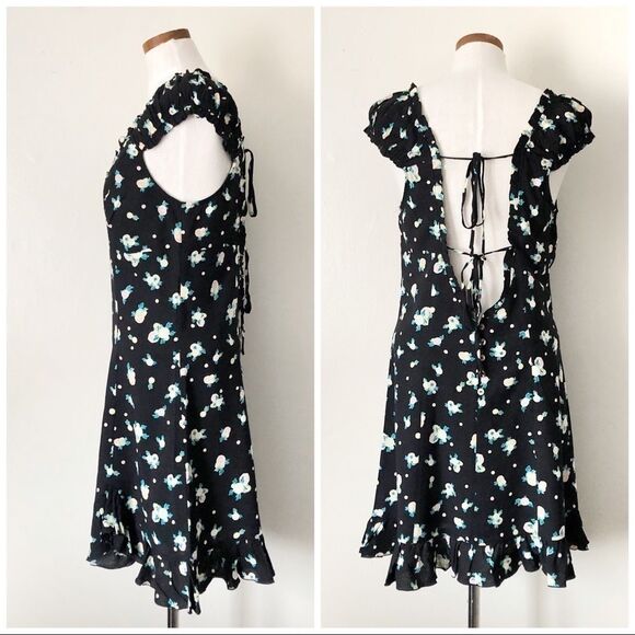 Free People Like A Lady Scoop Neck Mini dress LG - Picture 5 of 8